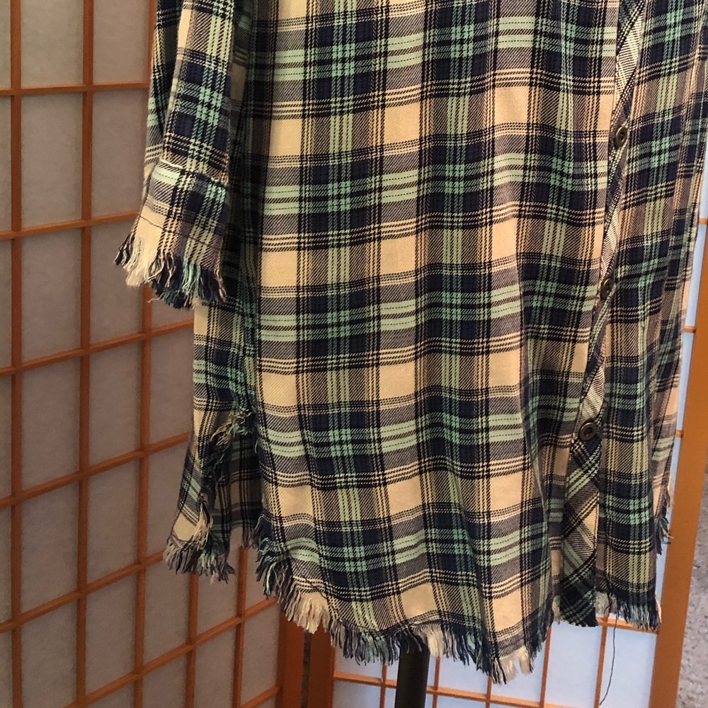 Sneak Peek Denim Plaid Dress - Small - Picture 2 of 5